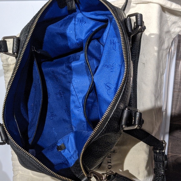 Cole Haan Black pebbled leather convertible crossbody purse - Picture 4 of 5